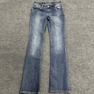 Wrangler Jeans Womens Size 5 Blue Boot Cut Rayon Blend Stretch Denim 09MWZAH